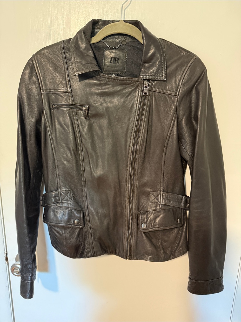 Banana Republic Black Leather Moto Jacket